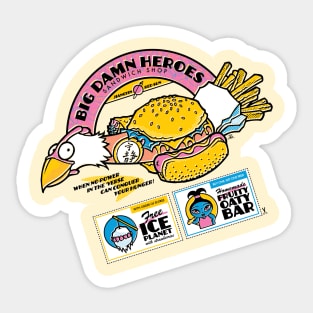 Big Damn Heroes Sandwich Shop Sticker